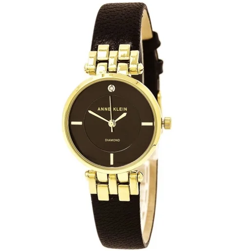 Anne Klein 2684 BKST с кожаным браслетом