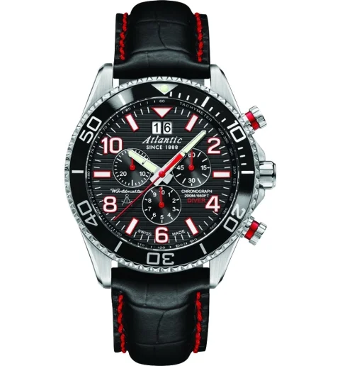 Atlantic 55470.47.65R с кожаным браслетом
