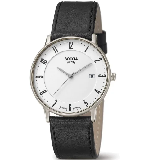 Boccia 3607-02 с кожаным браслетом