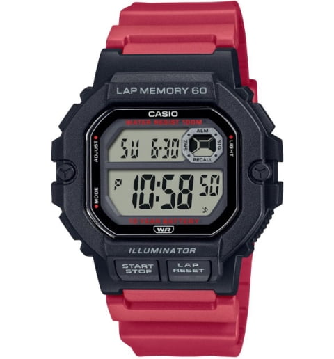 Casio Collection WS-1400H-4A с арабскими цифрами
