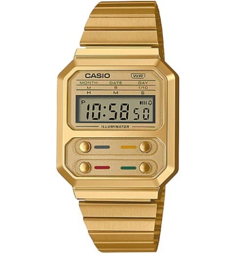 Прямоугольные часы Casio Collection A-100WEG-9A