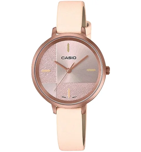 Женские Casio Collection LTP-E152RL-4E с кожанным браслетом