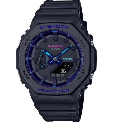 Часы Casio G-Shock GA-2100VB-1A с водонепроницаемостью WR20Bar