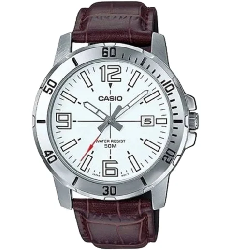 Мужские кварцевые часы Casio Collection MTP-VD01L-7B с арабскими цифрами
