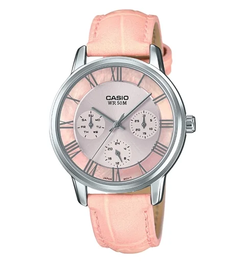 Женские Casio Collection LTP-E315L-4A с кожанным браслетом