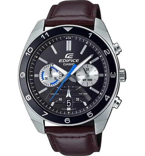 Мужские кварцевые часы Casio EDIFICE EFV-590L-1A с арабскими цифрами