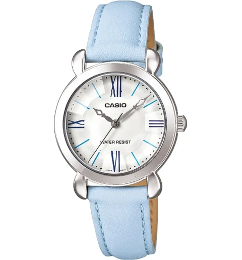 Классические женские Casio Collection LTP-1386L-2E с кожаным браслетом