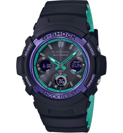 Часы Casio G-Shock AWG-M100SBL-1A с синхронизацией времени
