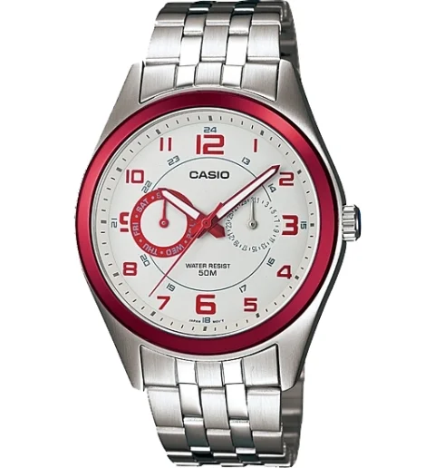 Мужские кварцевые часы Casio Collection MTP-1353D-8B3 с арабскими цифрами