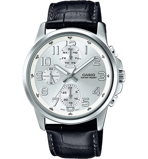 Мужские кварцевые часы Casio Collection MTP-E307L-7A с арабскими цифрами
