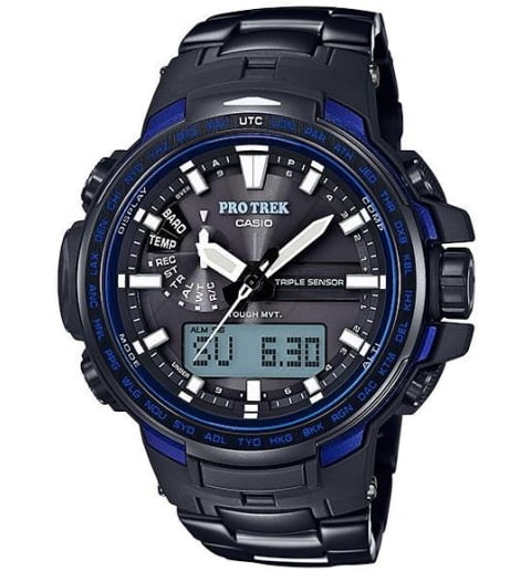 Часы Casio PRO TREK PRW-6100YT-1B с титановым браслетом