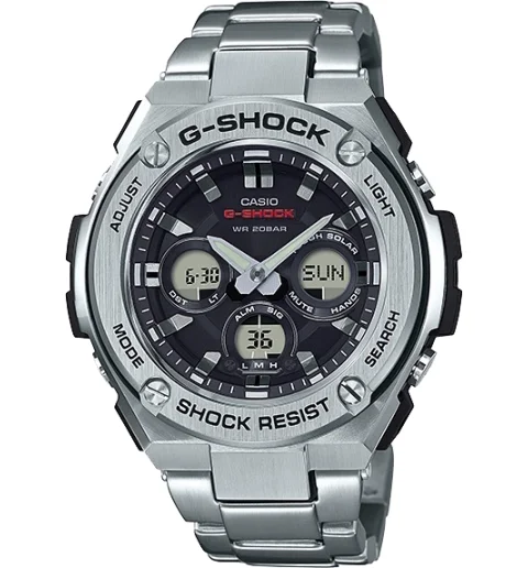 Японские Casio G-Shock GST-S310D-1A на солнечной батарее