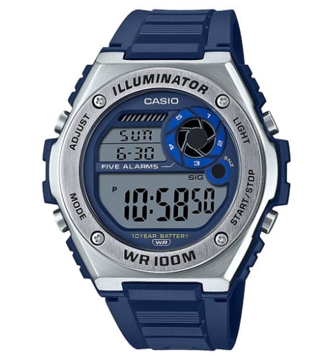 Часы Casio Collection MWD-100H-2A с каучуковым браслетом