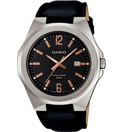 Мужские кварцевые часы Casio Collection MTP-E158L-1A с арабскими цифрами