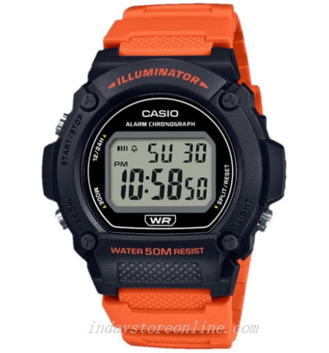 Casio Collection W-219H-4A с арабскими цифрами