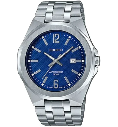 Мужские кварцевые часы Casio Collection MTP-E158D-2A с арабскими цифрами
