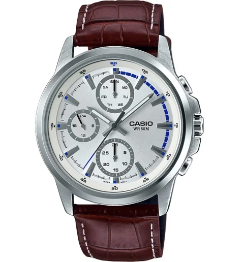 Casio Collection MTP-E317L-7A с кожаным браслетом