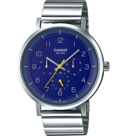 Мужские кварцевые часы Casio Collection MTP-E314D-2B с арабскими цифрами
