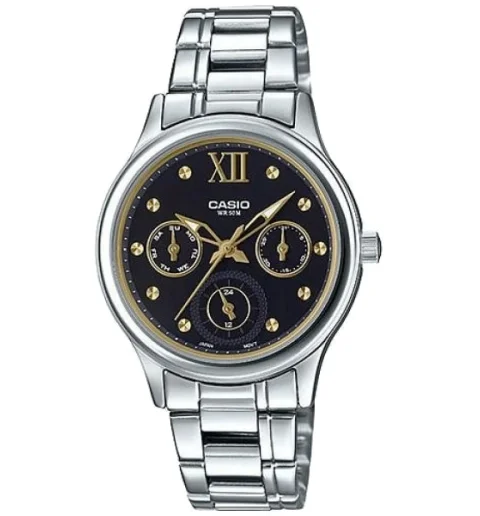 Женские Casio Collection LTP-E306D-1A с римскими цифрами