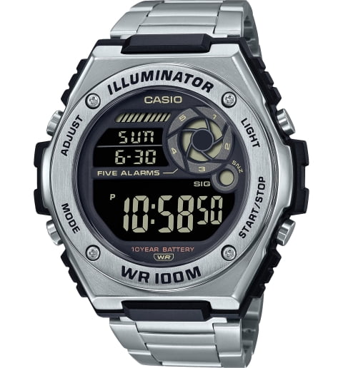 Часы Casio Collection MWD-100HD-1B с подсветкой циферблата
