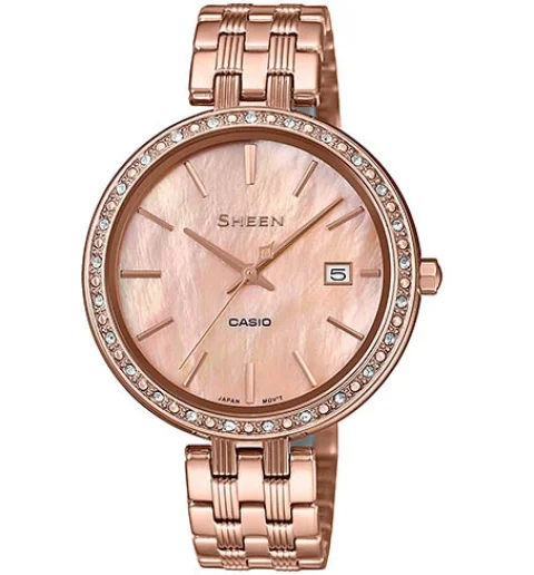 Женские Casio SHEEN SHE-4052PG-4A со стальным браслетом