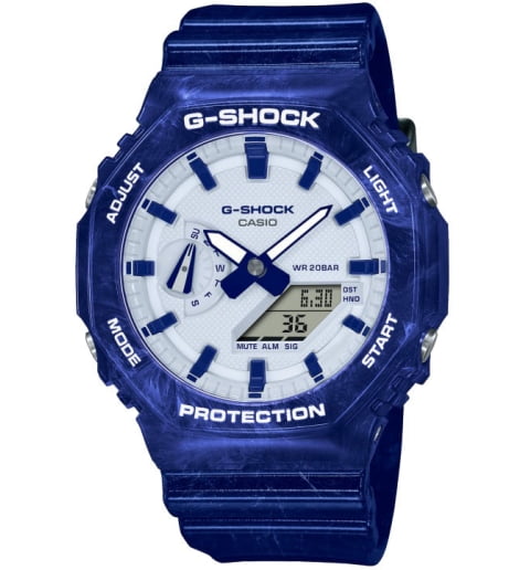 Часы Casio G-Shock GA-2100BWP-2A с водонепроницаемостью WR20Bar