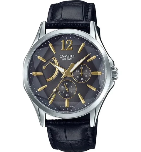 Мужские кварцевые часы Casio Collection MTP-E320LY-1A с арабскими цифрами