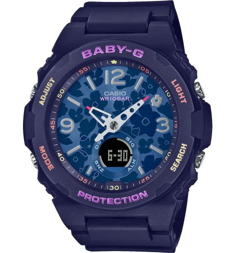 Часы Casio Baby-G BGA-260FL-2A с каучуковым браслетом