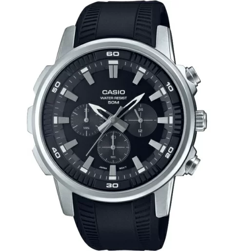 Мужские Casio Collection MTP-E505-1A с комбинированным циферблатом