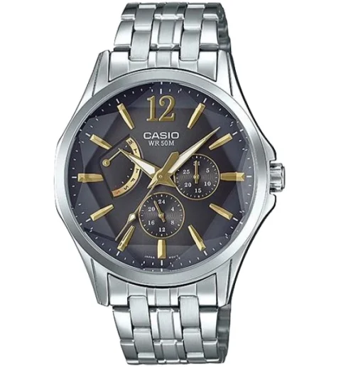 Мужские кварцевые часы Casio Collection MTP-E320DY-1A с арабскими цифрами