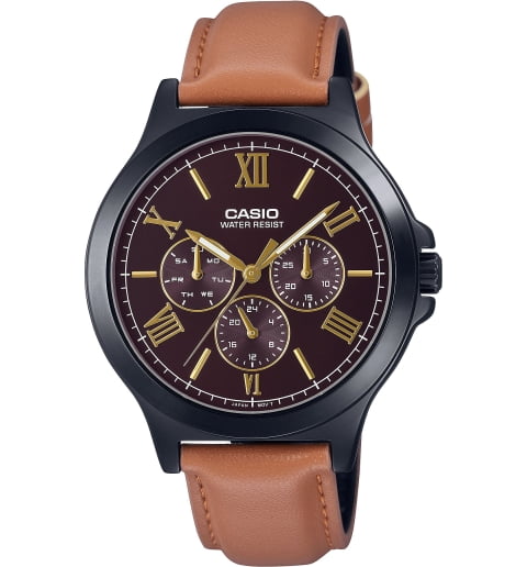 Casio Collection MTP-V300BL-5A с кожаным браслетом