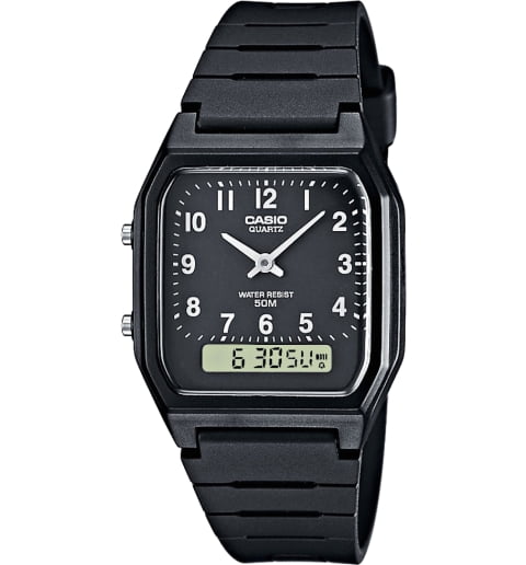 Прямоугольные часы Casio Collection AW-48H-1B