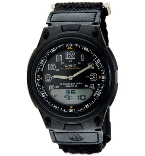Часы Casio Collection AW-80V-1B с текстильным браслетом