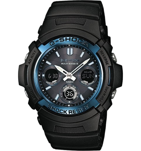 Часы Casio G-Shock AWG-M100A-1A с синхронизацией времени