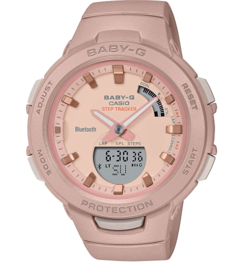 Часы Casio Baby-G BSA-B100CS-4A с каучуковым браслетом