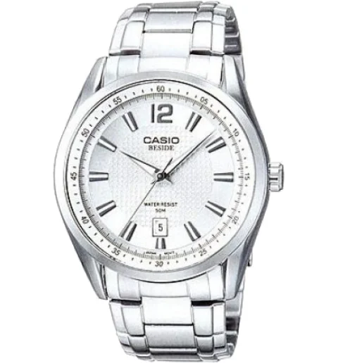 Мужские кварцевые часы Casio BESIDE BEM-117D-7A с арабскими цифрами