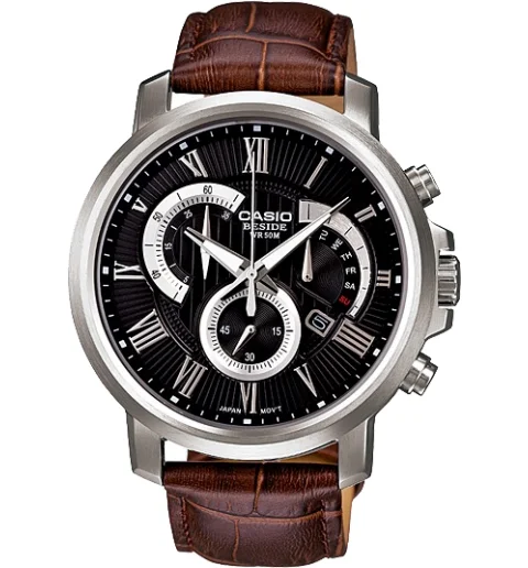 Мужские Casio BESIDE BEM-506BL-1A с римскими цифрами
