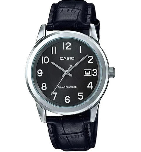 Мужские кварцевые часы Casio Collection MTP-VS01L-1B1 с арабскими цифрами