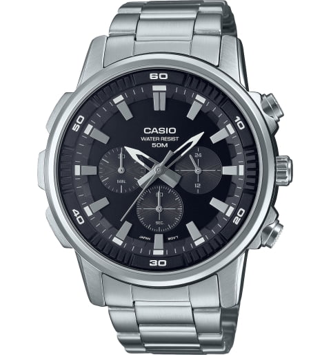 Часы Casio Collection MTP-E505D-1A с водонепроницаеомстью WR50m