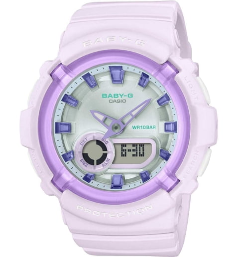 Часы Casio Baby-G BGA-280SW-6A с каучуковым браслетом
