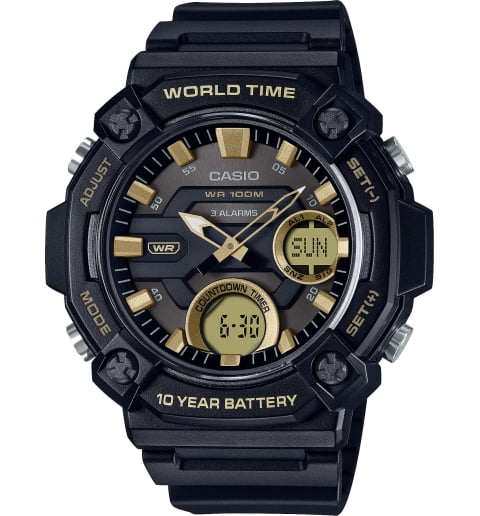 Casio Collection AEQ-120W-9A с водонепроницаемостью 10 бар