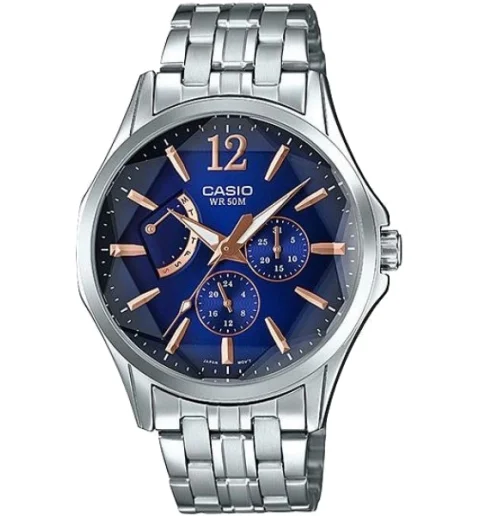 Мужские кварцевые часы Casio Collection MTP-E320DY-2A с арабскими цифрами