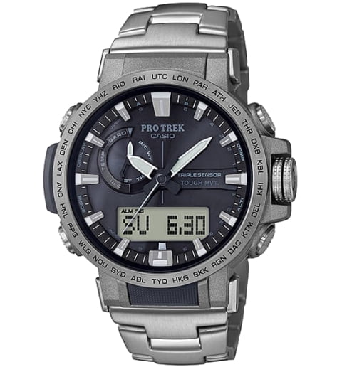 Часы Casio PRO TREK PRW-60T-7A с титановым браслетом