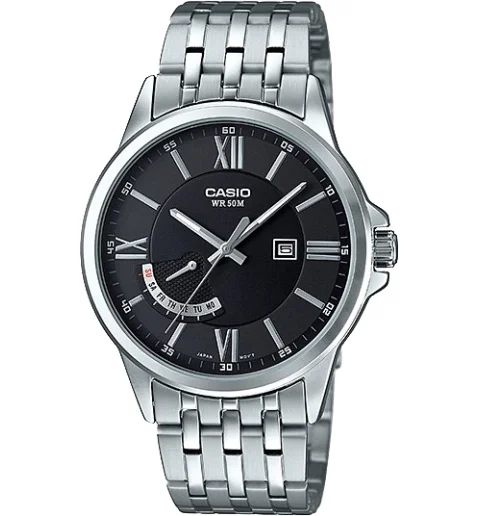 Мужские Casio Collection MTP-E125D-1A с римскими цифрами