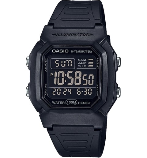 Часы Casio Collection W-800H-1B с секундомером