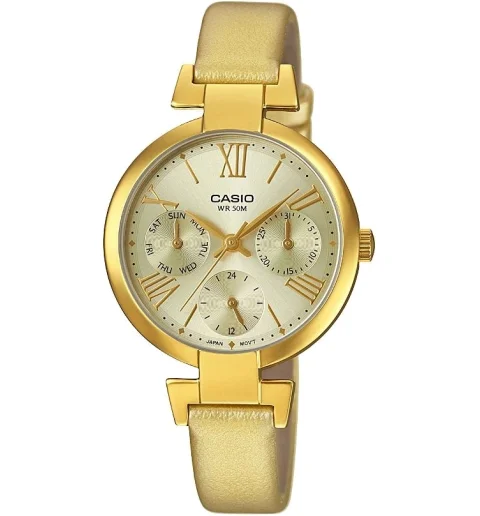 Женские Casio Collection LTP-E404GL-9A с римскими цифрами