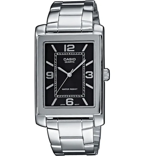 Мужские прямоугольные часы Casio Collection MTP-1234PD-1A со стрелками