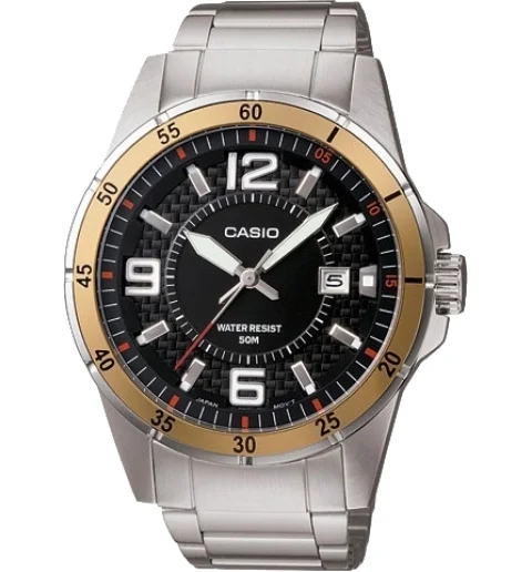 Мужские кварцевые часы Casio Collection MTP-1291D-1A3 с арабскими цифрами