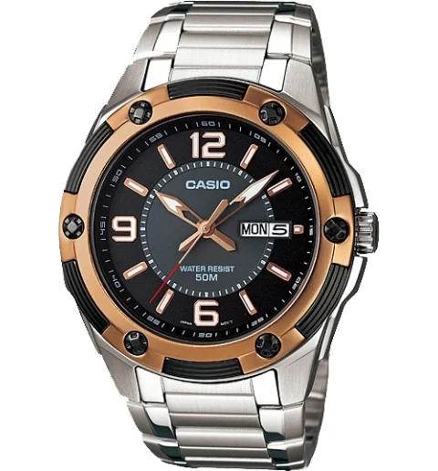 Мужские кварцевые часы Casio Collection MTP-1327D-1A2 с арабскими цифрами
