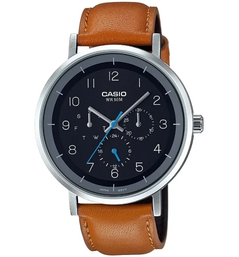 Мужские кварцевые часы Casio Collection MTP-E314L-1B с арабскими цифрами